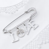 Wholesale jewry 18K Gold Stainless Steel Charm With Stones Brooch- stainless studio 
