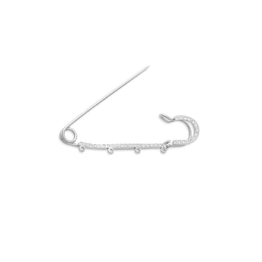 Wholesale jewry 18K Gold Stainless Steel Charm With Stones Brooch- stainless clasp shot 