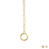 Wholesale jewelry 18K Gold PVD Stainless Steel Loop Bag Chain- Gold main 