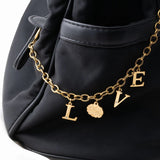 Wholesale jewelry 18K Gold PVD Stainless Steel Loop Bag Chain- Gold studio