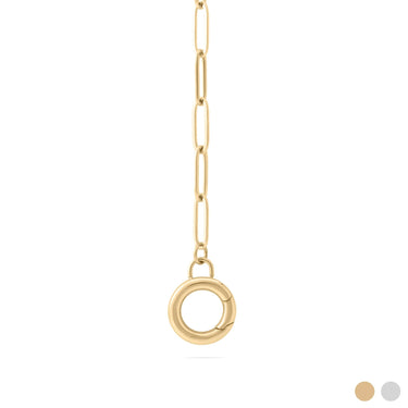 Wholesale jewelry 18K Gold PVD Stainless Steel Paperclip Bag Chain- gold main 