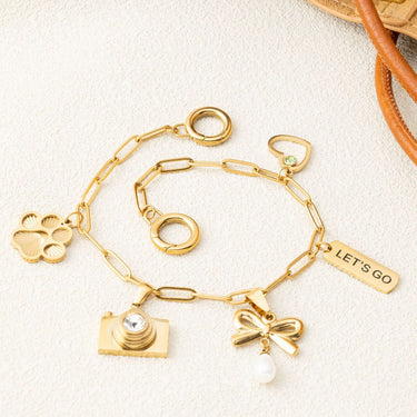 Wholesale jewelry 18K Gold PVD Stainless Steel Paperclip Bag Chain- gold studio 