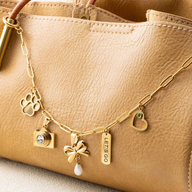 Wholesale jewelry 18K Gold PVD Stainless Steel Paperclip Bag Chain- gold studio