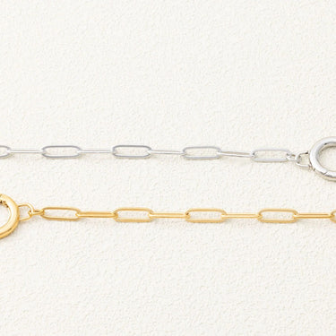 Wholesale jewelry 18K Gold PVD Stainless Steel Paperclip Bag Chain- gold and stainless studio 