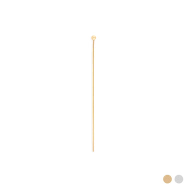 Wholesale jewelry 18K Gold PVD Stainless Steel 25PC Headpins - gold main 