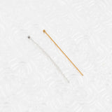 Wholesale jewelry 18K Gold PVD Stainless Steel 25PC Headpins - stainless and gold studio 