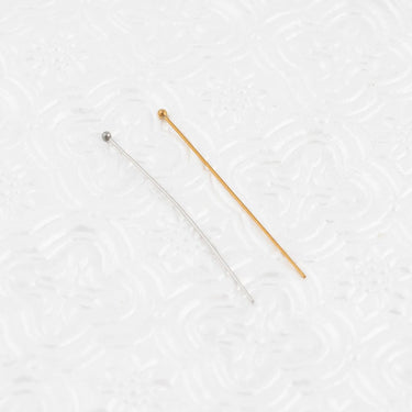 Wholesale jewelry 18K Gold PVD Stainless Steel 25PC Headpins - stainless and gold studio 
