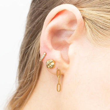 14K Gold Filled PLUS Paperclip Earrings 