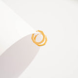 18K Gold PVD Stainless Steel Geometric Huggie Hoop Earrings / ERJ0008