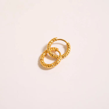 Textured Huggie Hoop Earrings