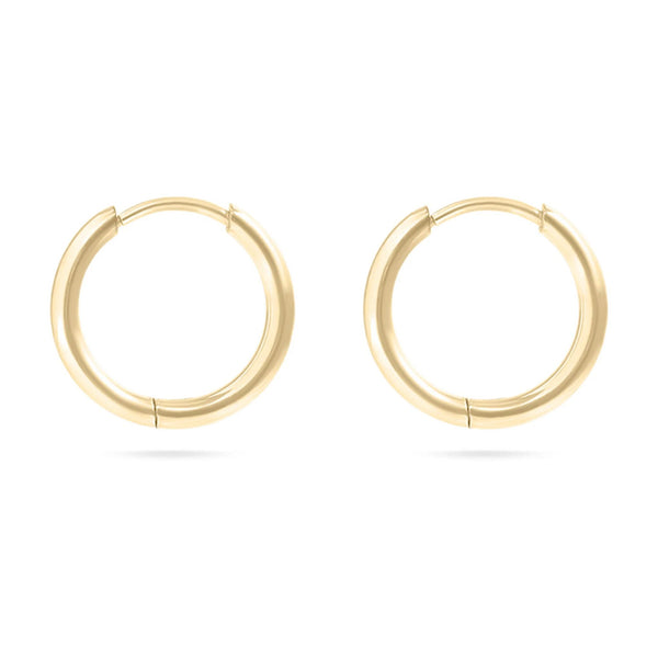 14K Gold Filled PLUS Classic Hoop Huggie Earrings 