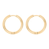 18K Gold PVD Stainless Steel Circle Huggie Hoop Earrings
