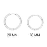 Circle Huggie Hoop Earrings sizes