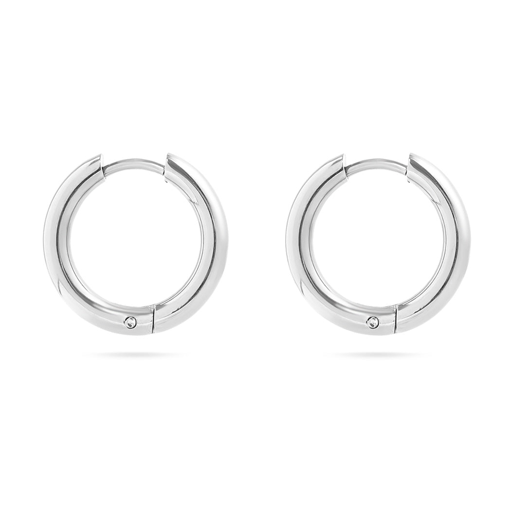 18K Gold PVD Edelstahlkreis Huggie Hoop Ohrringe/ERJ0024