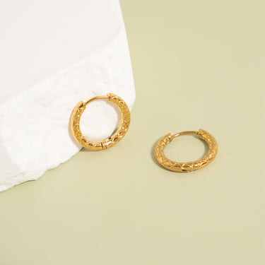 Textured Huggie Hoop Earrings