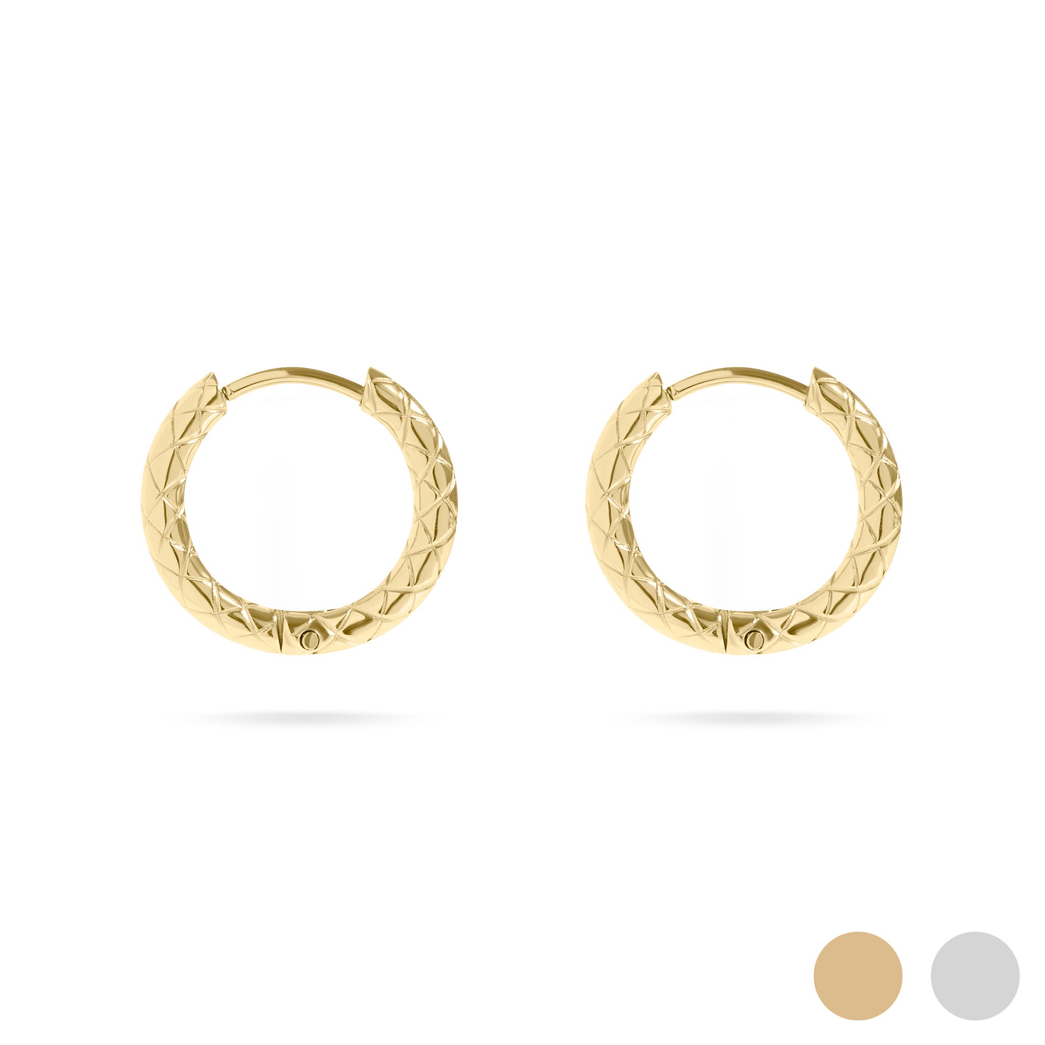 Textured Huggie Hoop Earrings