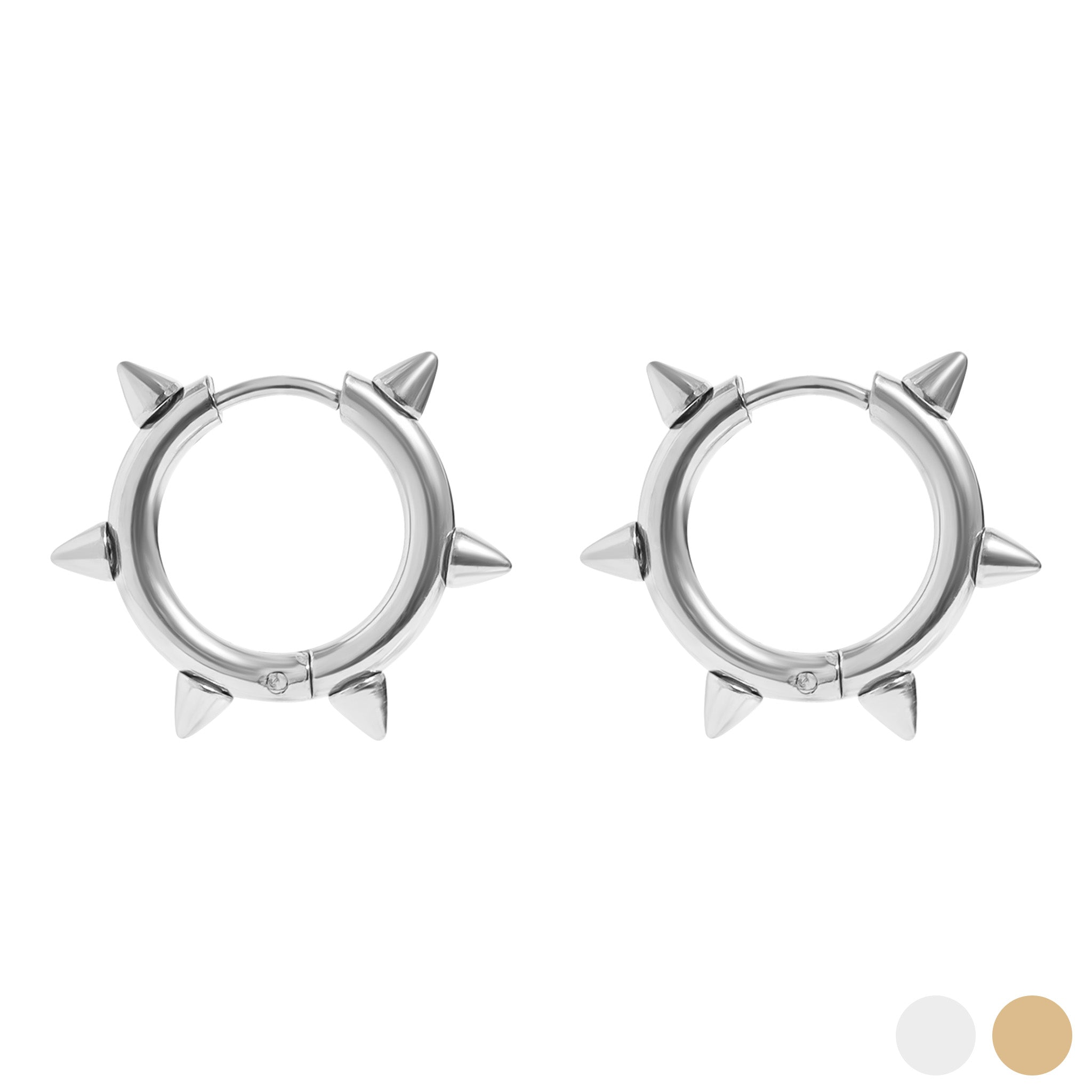 18K Gold PVD Edelstahl Spike -Hoop -Ohrringe/ERJ0034