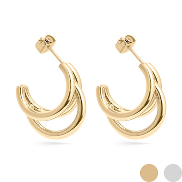 Boucles d'oreilles Huggie Hoop Gold PVD Gold 18K