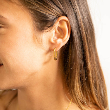 Oval Huggie Earrings Lifestyle