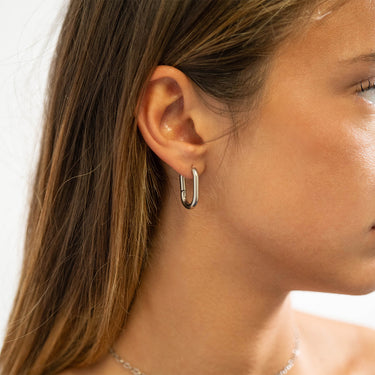 Oval Huggie Earrings Lifestyle
