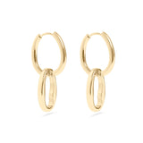 14K Gold Filled PLUS Interlocked Oval Pendant Earrings- main