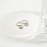Classic Heart Huggie Charm Earrings
