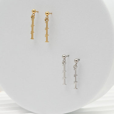 Wholesale Jewelry 24 PC 18K Gold Stainless Steel Angel Number Earring Set- Gold and Stainless studio 
