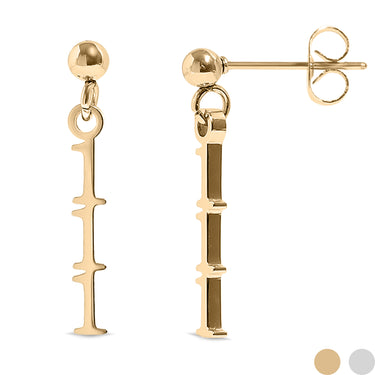 Boucles d'oreilles d'ange en acier inoxydable 18K Gold 18K/ERJ0045