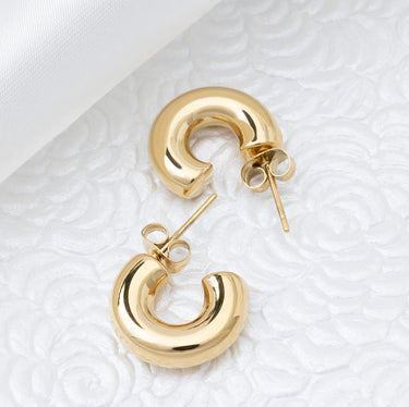 14K Gold Filled PLUS Chunky Huggie Hoop Earring