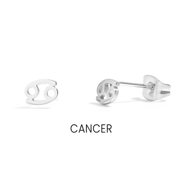 Zodiac Stud Earrings Cancer