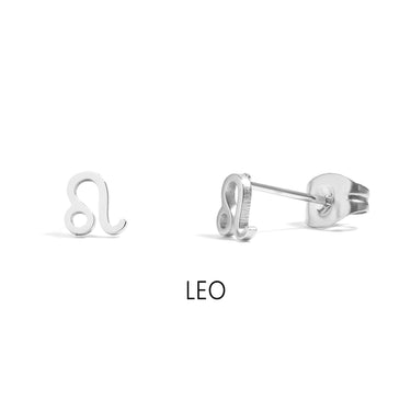 Zodiac Stud Earrings Leo