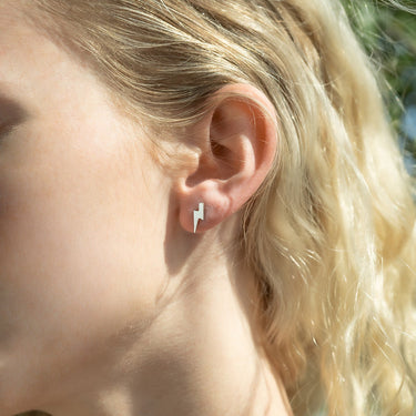 Lightning Bolt Stud Earrings 