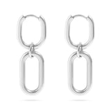 Convertible Huggie Earrings Silver