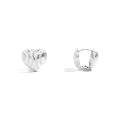 Heart Huggie Earrings