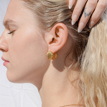 Shell Huggie Earrings