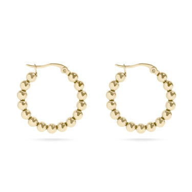 14K Gold Filled PLUS Circle Ball Hoop Earrings- main 
