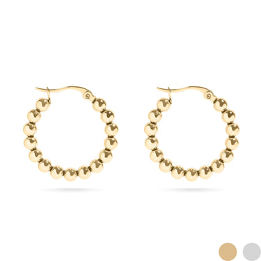 Circle Ball Hoop Earrings