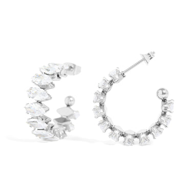 CZ Stone Hoops