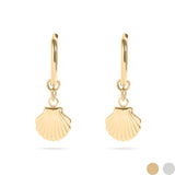 Shell Pendant Huggie Earring