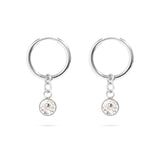 Stainless Steel Birthstone Huggie Earrings