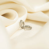 Stainless Steel CZ Stone Huggie Earrings