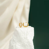 Stainless Steel CZ Stone Huggie Earrings