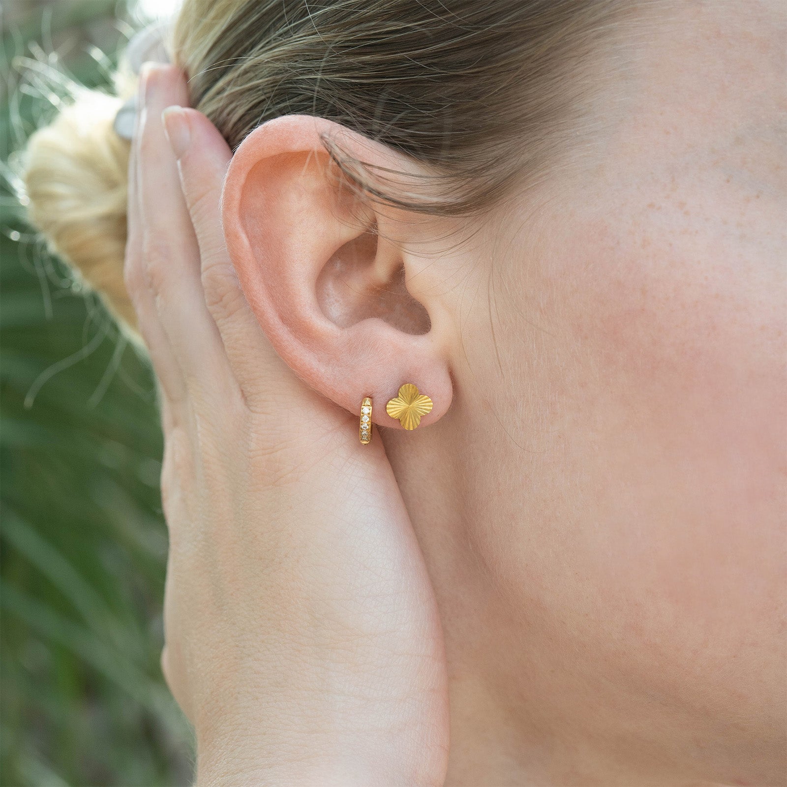 Stainless Steel Clover Stud Earring