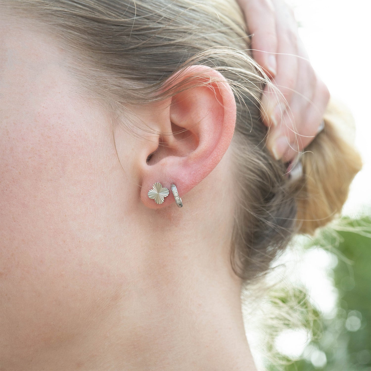 Stainless Steel Clover Stud Earring