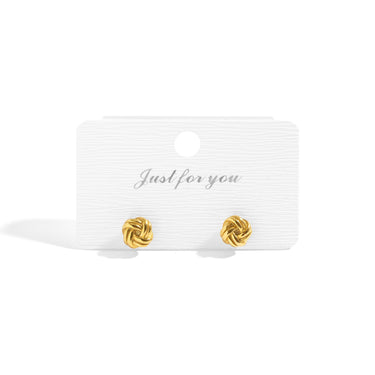 Stainless Steel Knot Stud Earrings 