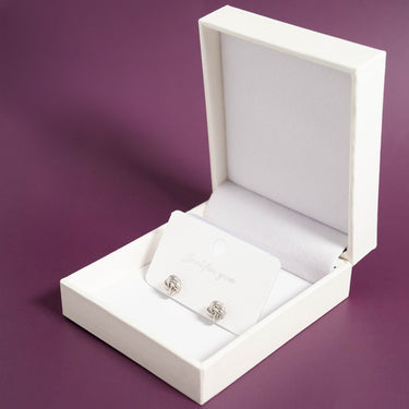 Stainless Steel Knot Stud Earrings 