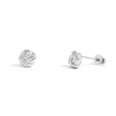 Stainless Steel Knot Stud Earrings 