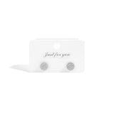 Stainless Steel Round Stud with Pave Stones