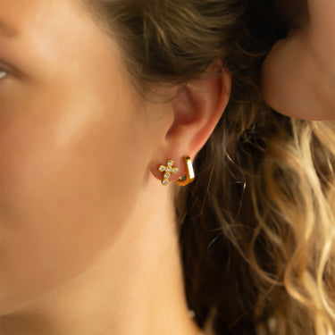 Oval Huggies Earrings