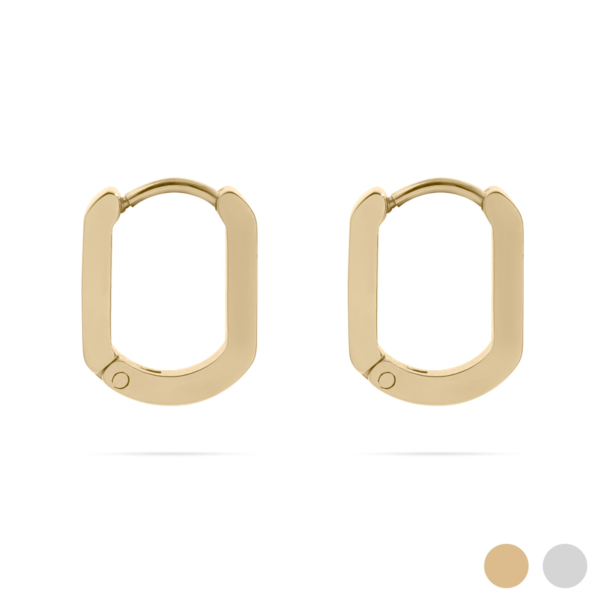 Oval Huggies Earrings